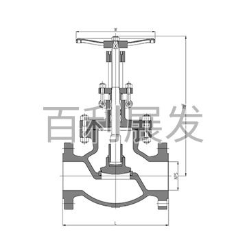 High pressure hydrogen globe valve